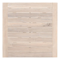 Carrie Gray Teak Square Counter Table - Table Top View | Bone & Brass