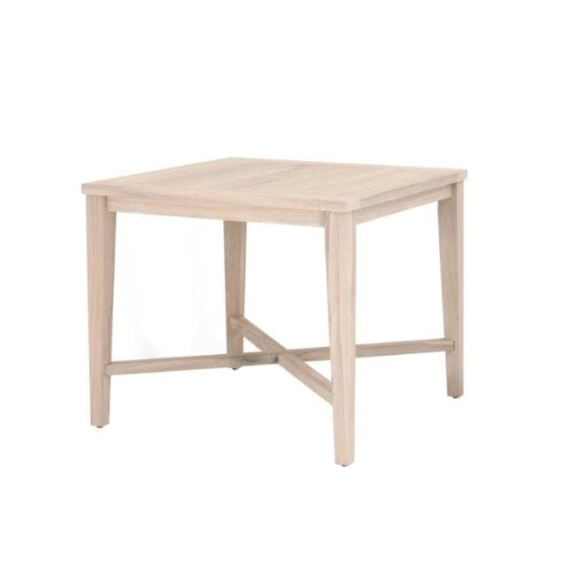 Carrie Gray Teak Square Counter Table | Bone & Brass