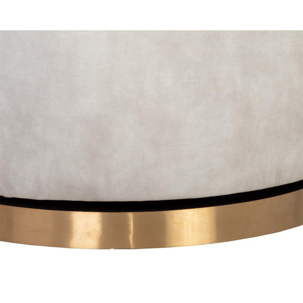 Casey Nono Cream Swivel Lounge Chair - Chair Detail | Bone & Brass