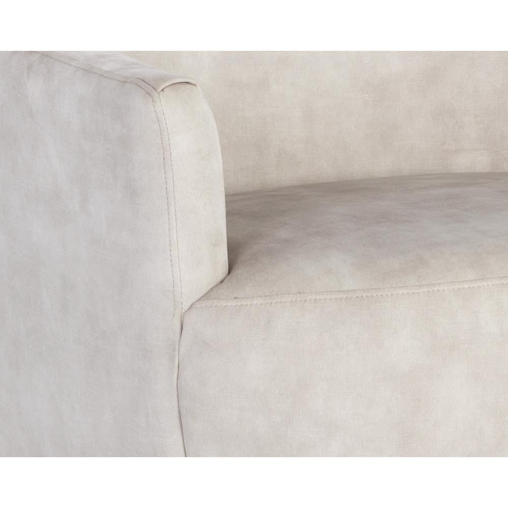 Casey Nono Cream Swivel Lounge Chair - Chair Upholstery Detail | Bone & Brass
