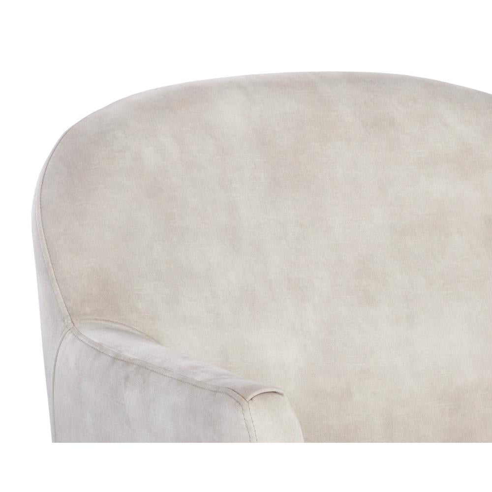 Casey Nono Cream Swivel Lounge Chair - Chair View | Bone & Brass