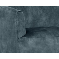 Casey Agean Blue & Brass Swivel Lounge Chair - Chair View | Bone & Brass
