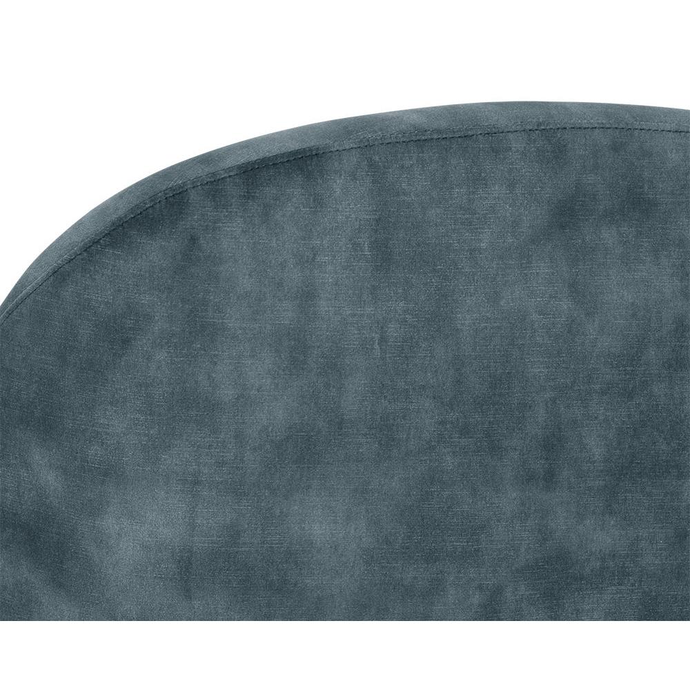 Casey Agean Blue & Brass Swivel Lounge Chair - Chair Detail | Bone & Brass