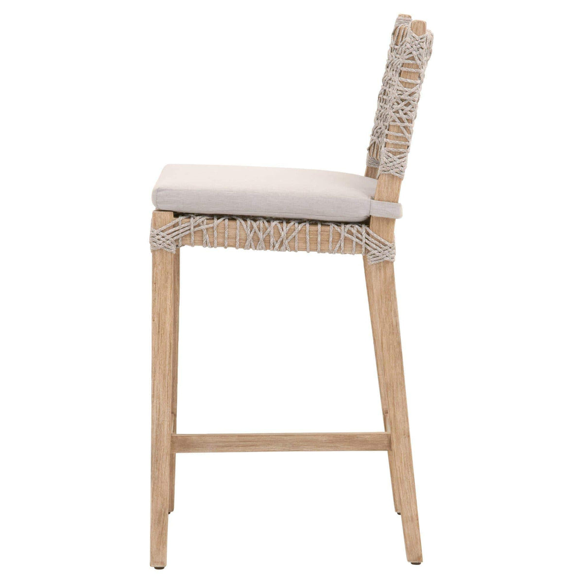 Cassie Taupe Rope Counter Stool - Stool Detail | Bone & Brass