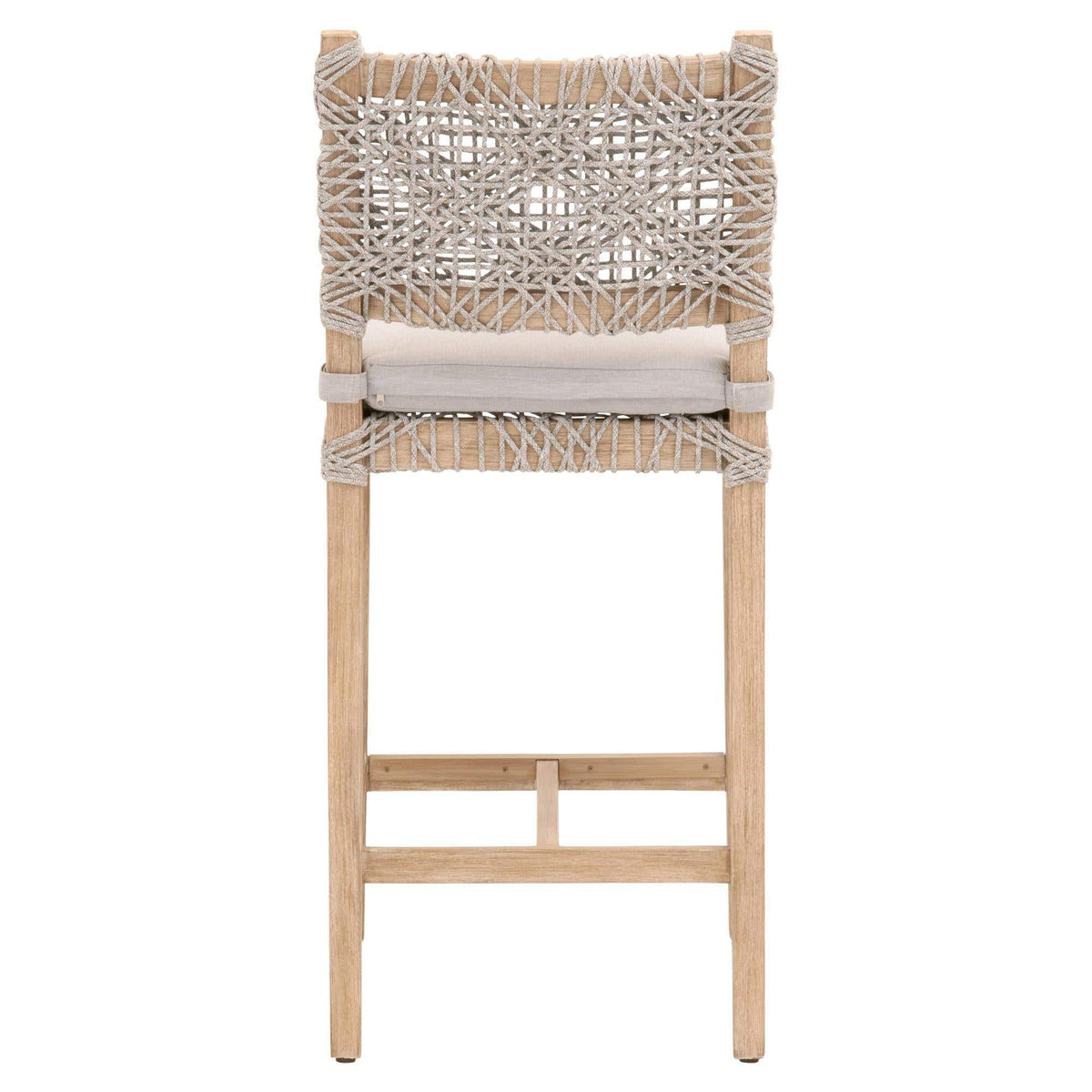 Cassie Taupe Rope Counter Stool - Stool Seat Detail | Bone & Brass