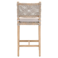 Cassie Taupe Rope Counter Stool - Stool Seat Detail | Bone & Brass