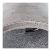 Cato Round Grey Concrete Outdoor Stool - Side View | Bone & Brass