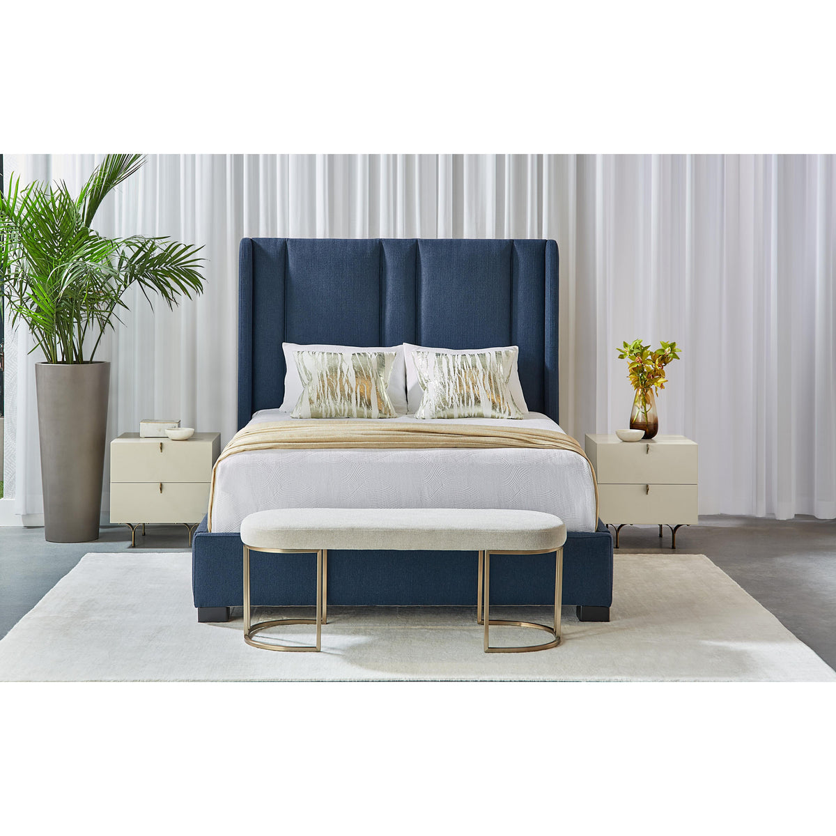 Celine Nightstand Cream - Nightstand View | Bone & Brass
