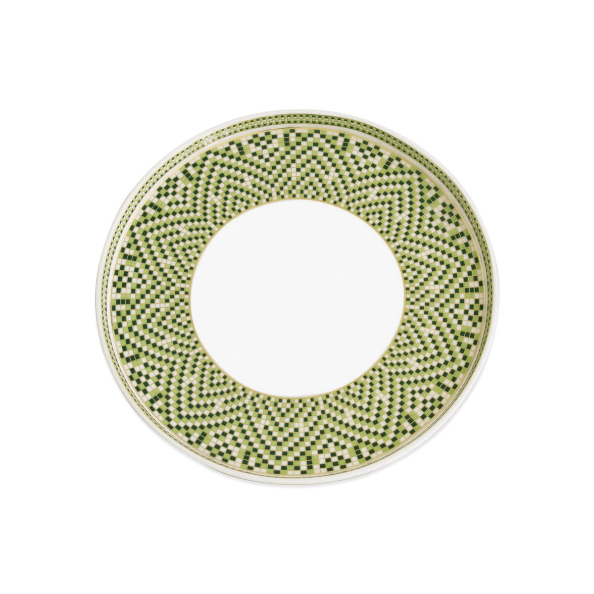 Ceramic Ravenna Salad Plate Set 4 Green & Gold | Bone & Brass
