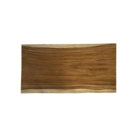 Chamcha Wood Waterfall Coffee Table - Table Side View | Bone & Brass