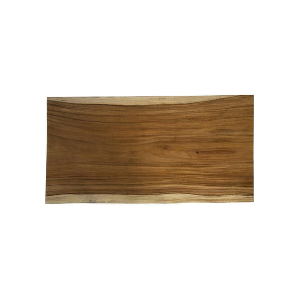 Chamcha Wood Waterfall Coffee Table - Table Side View | Bone & Brass