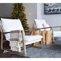 Chamonix Brown & Cream Throw - Throw Texture Detail | Bone & Brass
