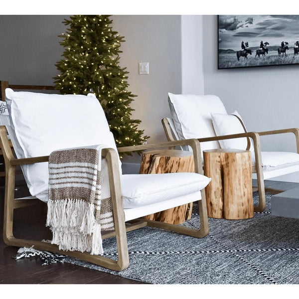 Chamonix Brown & Cream Throw - Throw Texture Detail | Bone & Brass