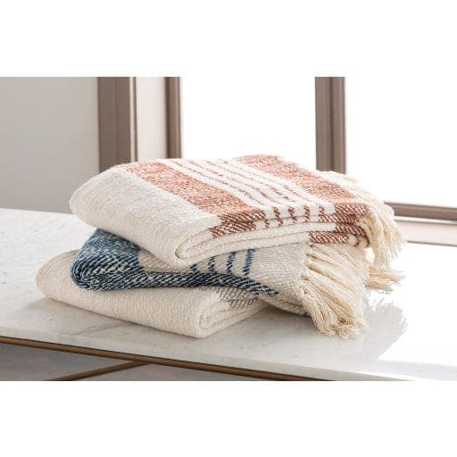 Chamonix Navy & Cream Throw - Throw Texture Detail | Bone & Brass