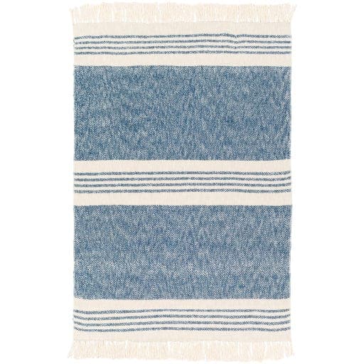 Chamonix Navy & Cream Throw - Throw Draped View | Bone & Brass