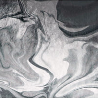 Charcoal Quartz Swirl Throw Pillow, 24x24, featuring a luxurious gray and white marbled polyester fabric.