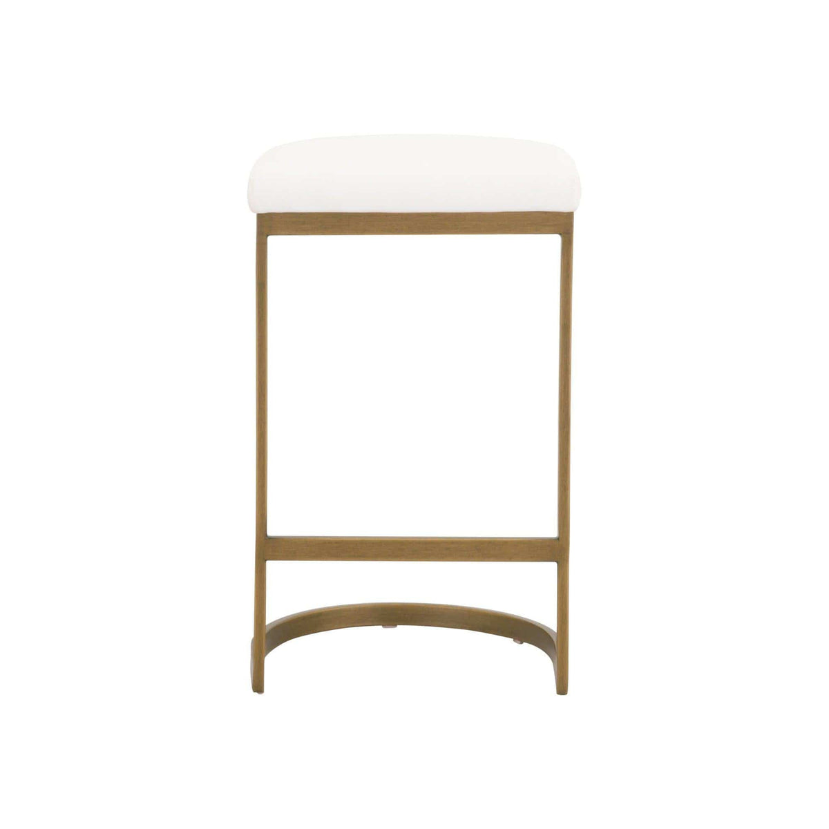 Charlie White & Brass Counter Stool - Stool Detail | Bone & Brass