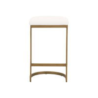 Charlie White & Brass Counter Stool - Stool Detail | Bone & Brass