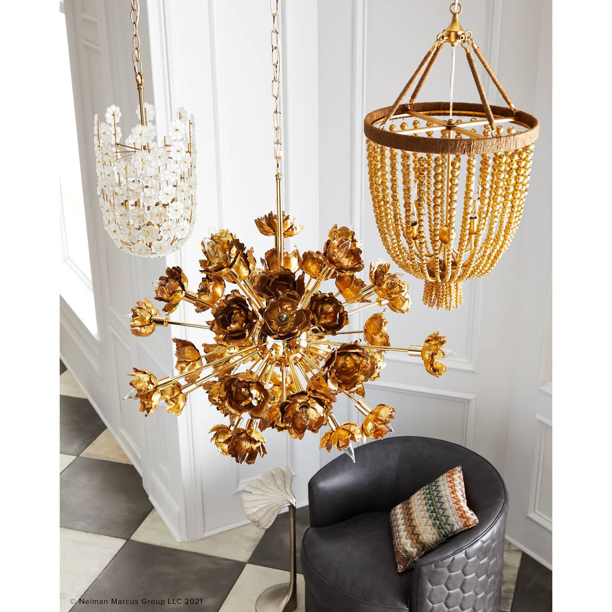 Charlotte Pendant - Pendant Installed | Bone & Brass