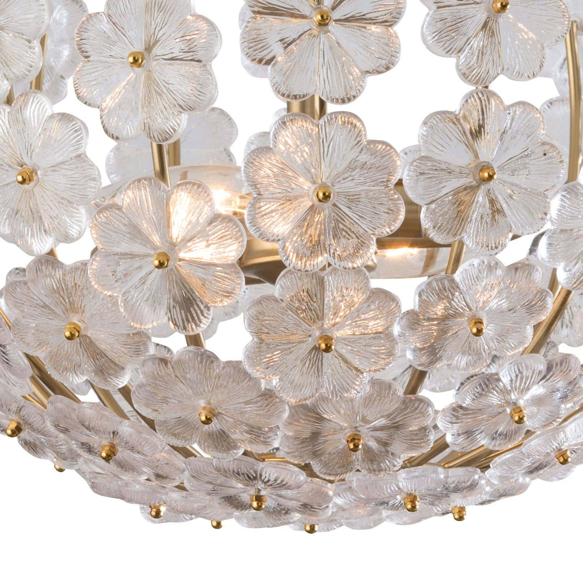 Charlotte Semi Flush Mount - Flush Mount Close Up | Bone & Brass
