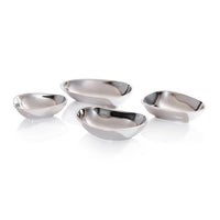 Charmin Assorted Nickel Condiment Bowls, Set 4 - Bowl Top View | Bone & Brass