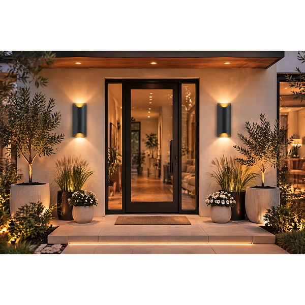 Meyer Black Steel Outdoor Sconce - Outdoor Sconce Detail | Bone & Brass