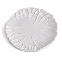 White Lettuce 13" Charger Set of 4 | Bone & Brass