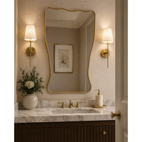 Piero Metal Mirror Natural Brass - Mirror Detail | Bone & Brass