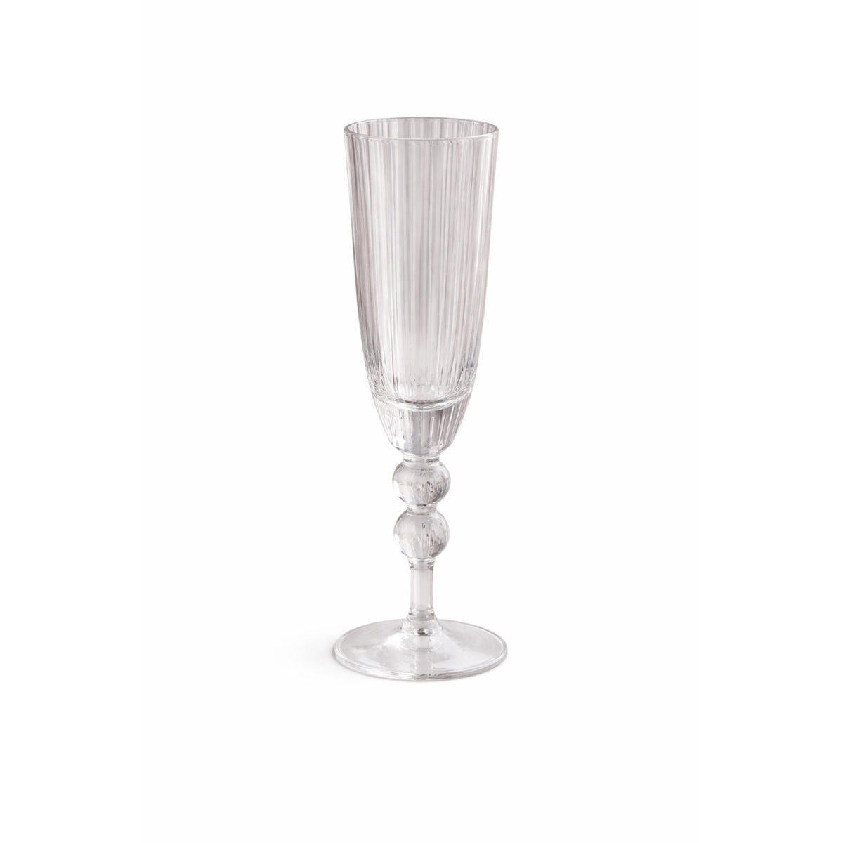 Clear Glass Venice Champagne Flute Set of 4 | Bone & Brass