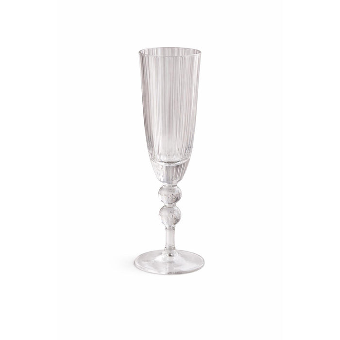 Clear Glass Venice Champagne Flute Set of 4 | Bone & Brass