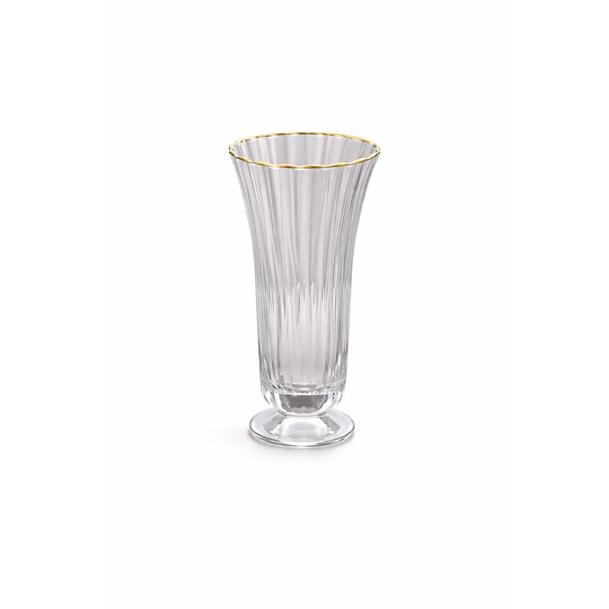 Gold Rim Stemless Champagne Flute Set of 4 | Bone & Brass