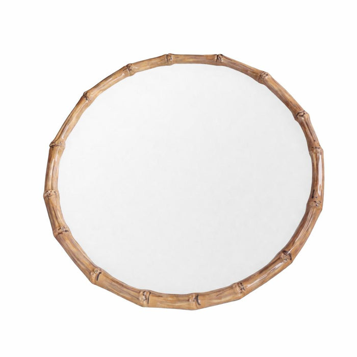 Vida Natural Bamboo & White 13" Charger Set of 4 | Bone & Brass