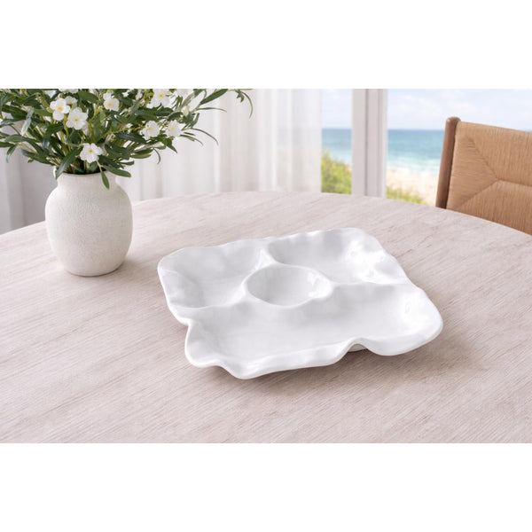 White Havana Multi Chip & Dip Serving Bowl - Set Detail | Bone & Brass