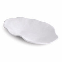 White Nube Extra Large Oval Serving Bowl | Bone & Brass