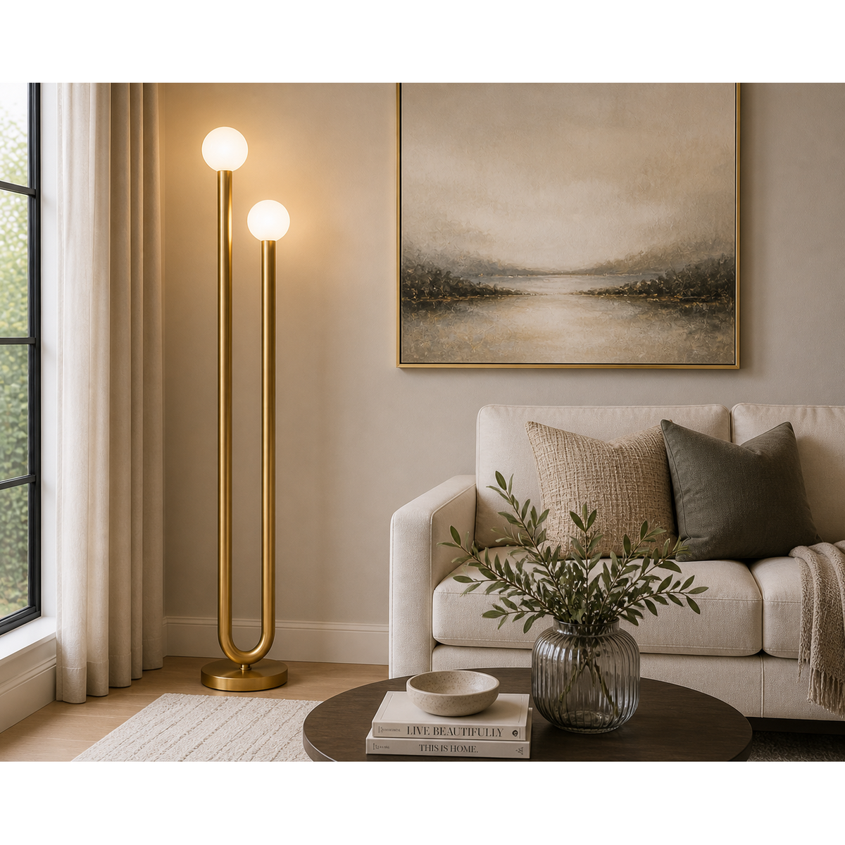 Happy Floor Lamp | Polished Nickel | Brass | Oil Rubbed Bronze - Floor Lamp Detail | Bone & Brass