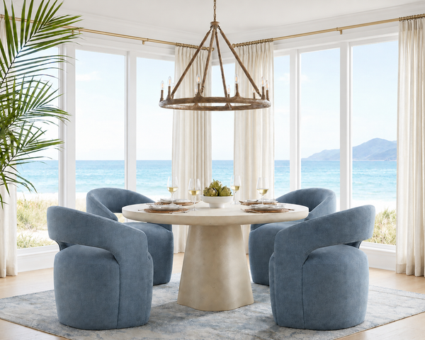 Lloret Wheeled Dining Danny Iceberg Armchair