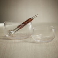 Chatham 6.25" Rippled Glass Bowls, Set 2 - Bowl Detail | Bone & Brass