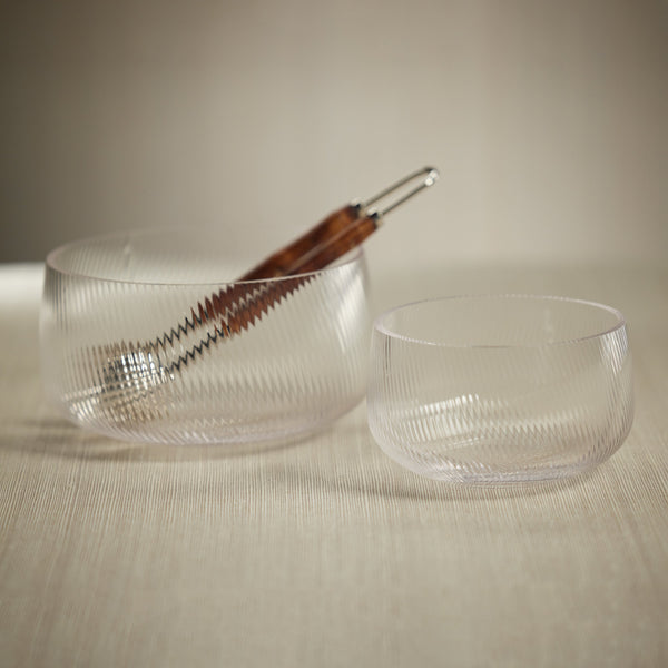 Chatham 6.25" Rippled Glass Bowls, Set 2 - Bowl Detail | Bone & Brass