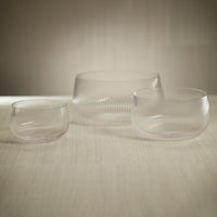 Chatham 6.25" Rippled Glass Bowls, Set 2 - Bowl Side View | Bone & Brass