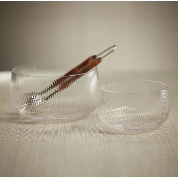 Chatham Rippled Glass Serving Bowl - Bowl Detail | Bone & Brass