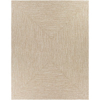 Chesapeake Bay Camel & Cream outdoor rug, machine-woven polypropylene with braided texture.