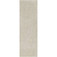 Chesapeake Bay Cream Outdoor Rug, a rectangular, machine-woven polypropylene rug with a braided texture.