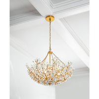 Cheshire Basin Chandelier Gold Leaf - Chandelier View | Bone & Brass
