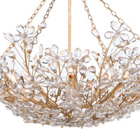 Cheshire Basin Chandelier Gold Leaf - Chandelier Installed | Bone & Brass