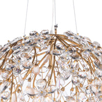 Cheshire Chandelier Small Gold Leaf - Chandelier View | Bone & Brass
