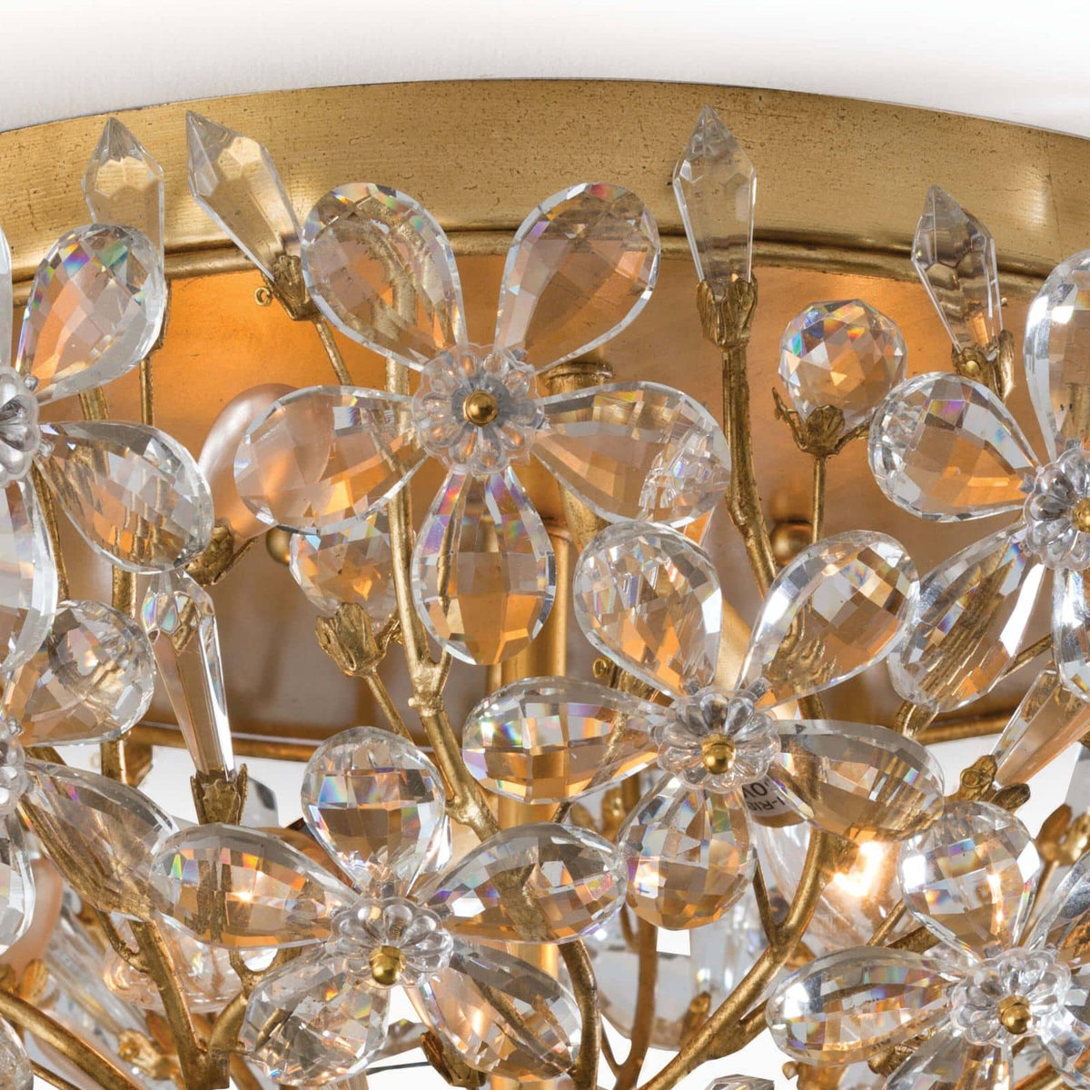 Cheshire Flush Mount Gold Leaf - Flush Mount Detail | Bone & Brass