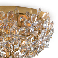 Cheshire Flush Mount Gold Leaf - Flush Mount Close Up | Bone & Brass