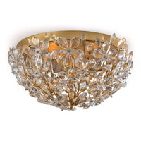 Cheshire Flush Mount Gold Leaf | Bone & Brass