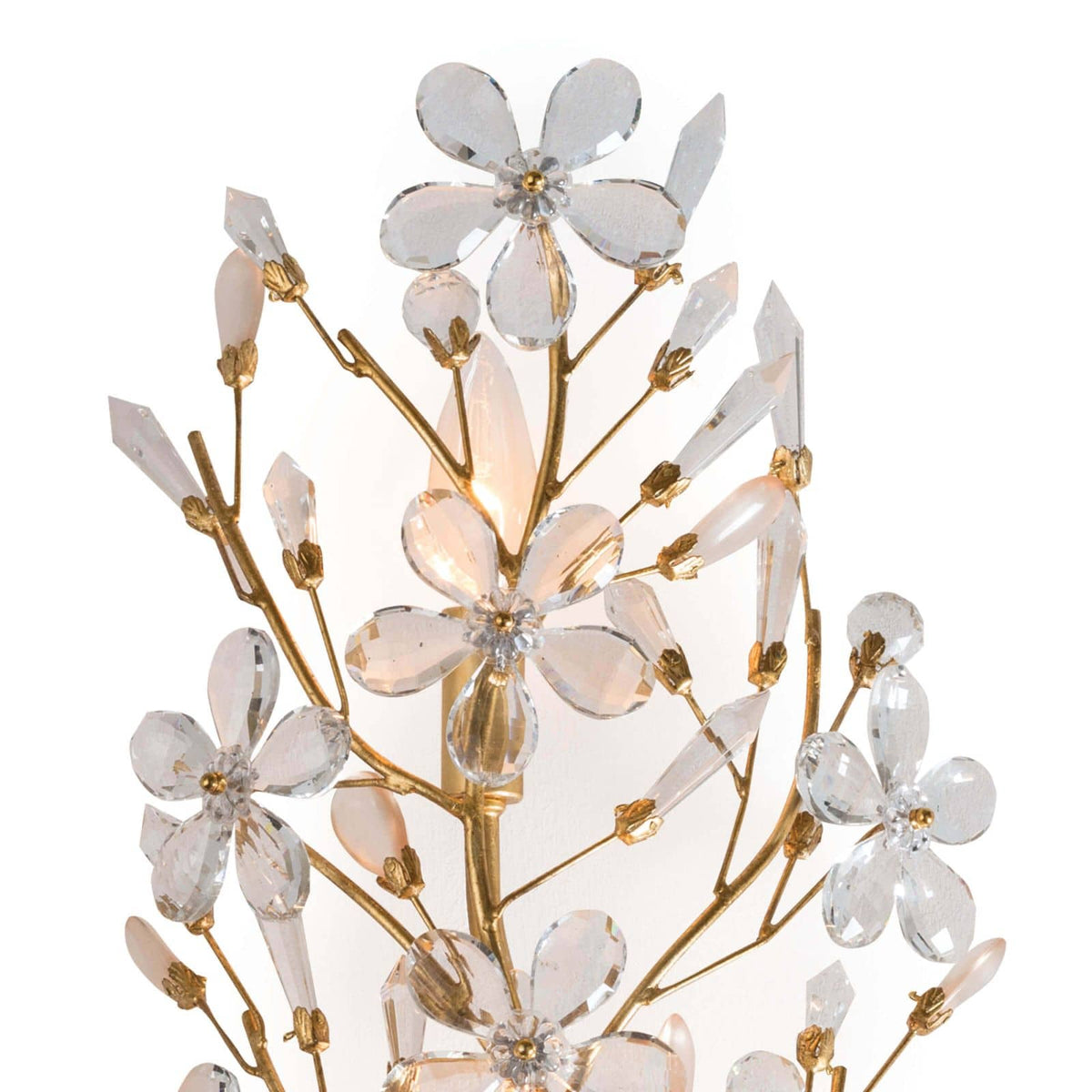 Cheshire Sconce Gold Leaf - Sconce Installed | Bone & Brass