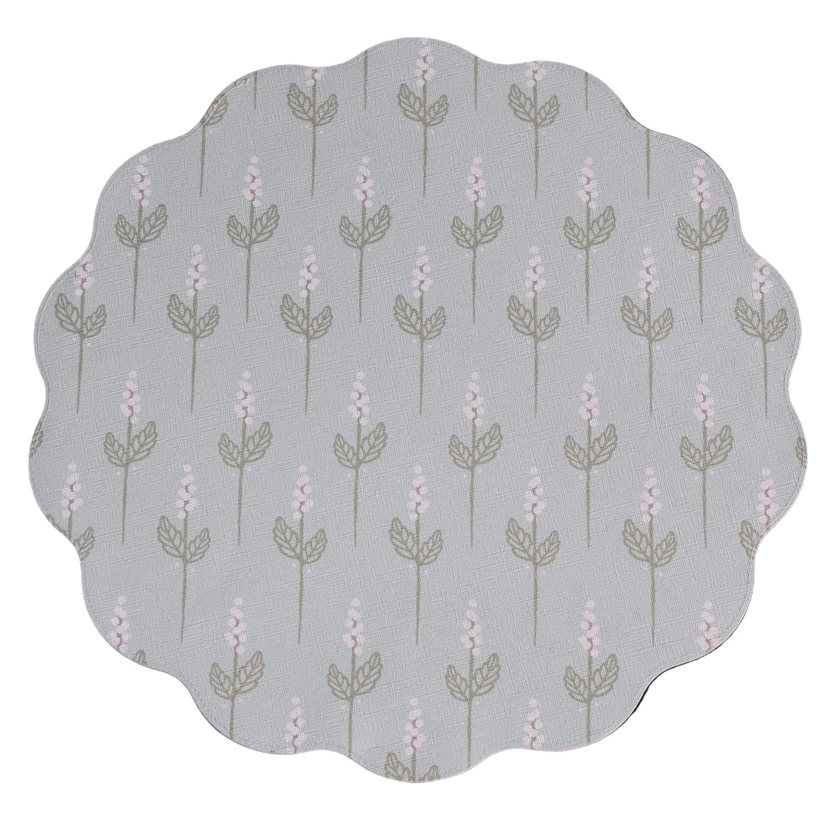 Chinoiserie Reversible Round Placemats Set 4 Light Teal & White - Placemat Detail | Bone & Brass